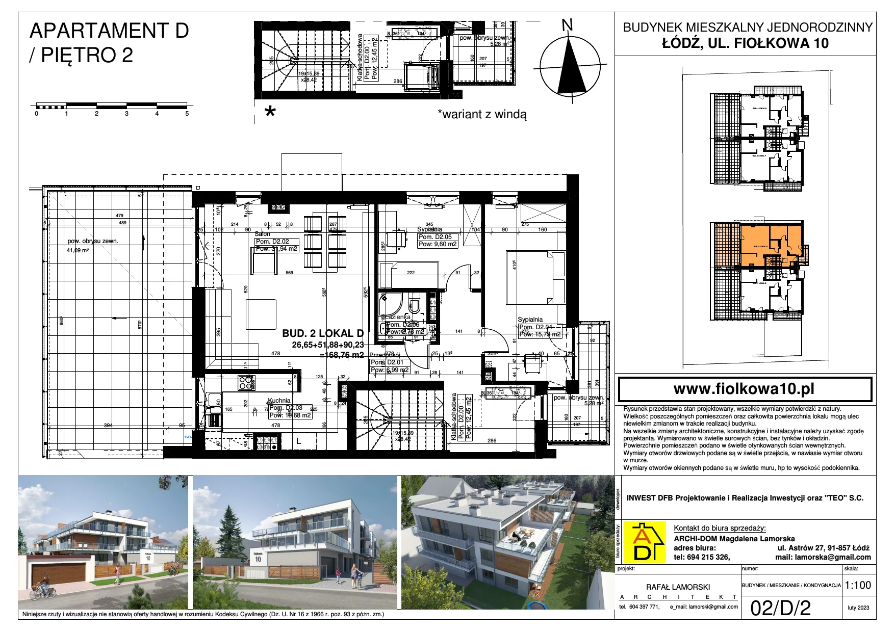 Apartament 149,36 m², parter, oferta nr 2 D, Apartamenty Fiołkowa 10, Łódź, Bałuty, Julianów-Marysin-Rogi, ul. Fiołkowa 10