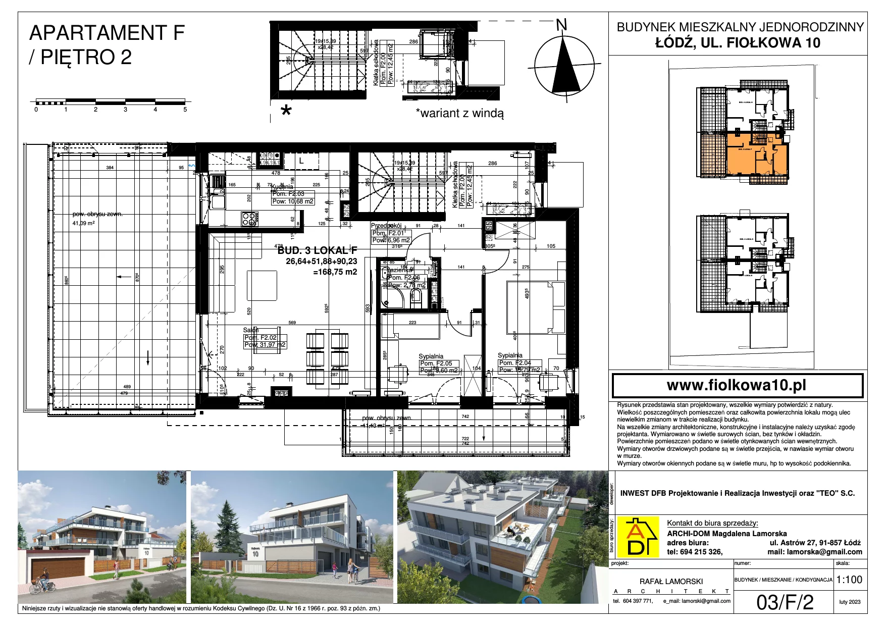 Apartament 149,36 m², parter, oferta nr 3 F, Apartamenty Fiołkowa 10, Łódź, Bałuty, Julianów-Marysin-Rogi, ul. Fiołkowa 10