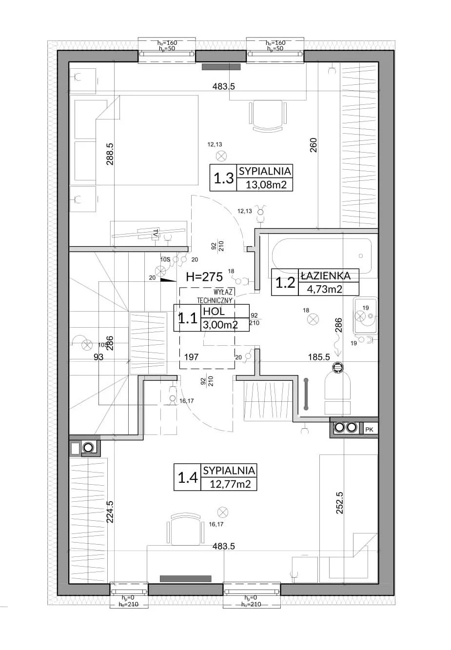 Dom 72,90 m², oferta nr 14B, Nova Magdalenka 6, Słomin, ul. Janczewicka