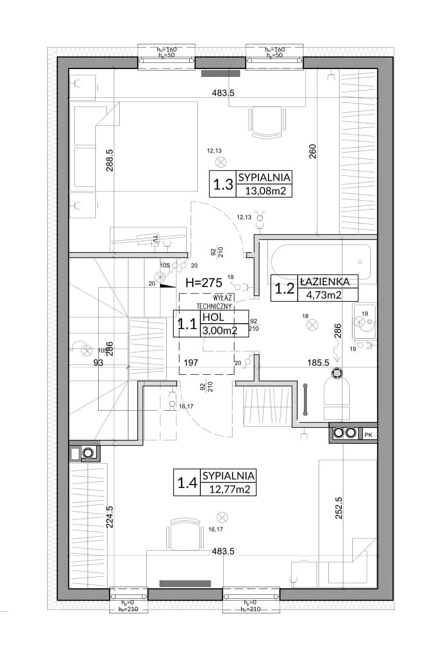 Dom 72,90 m², oferta nr 16B, Nova Magdalenka 6, Słomin, ul. Janczewicka