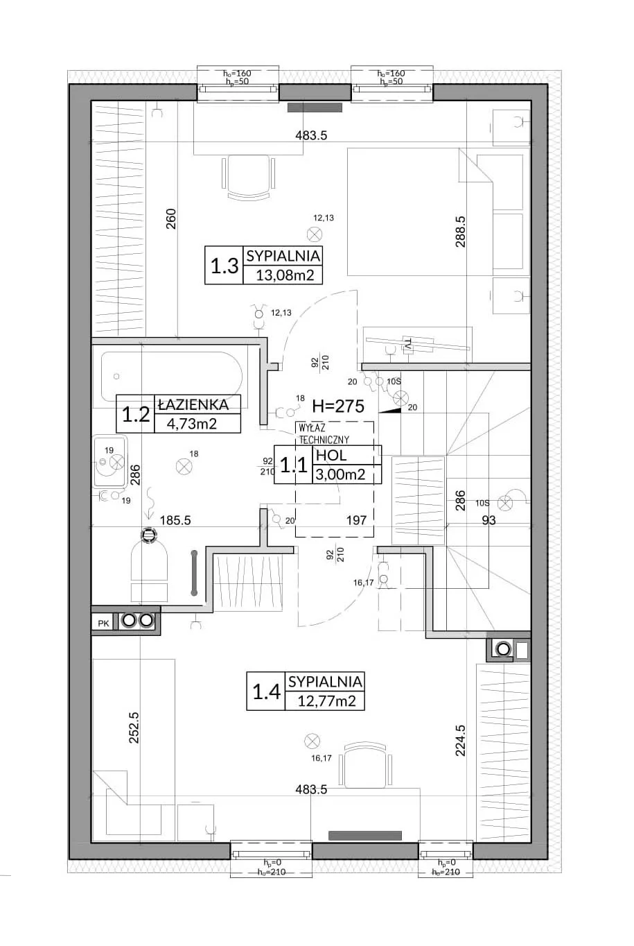 Dom 72,90 m², oferta nr 19A, Nova Magdalenka 6, Słomin, ul. Janczewicka