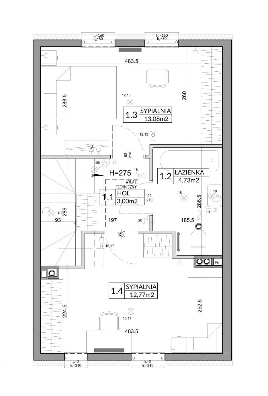 Dom 72,90 m², oferta nr 21B, Nova Magdalenka 6, Słomin, ul. Janczewicka