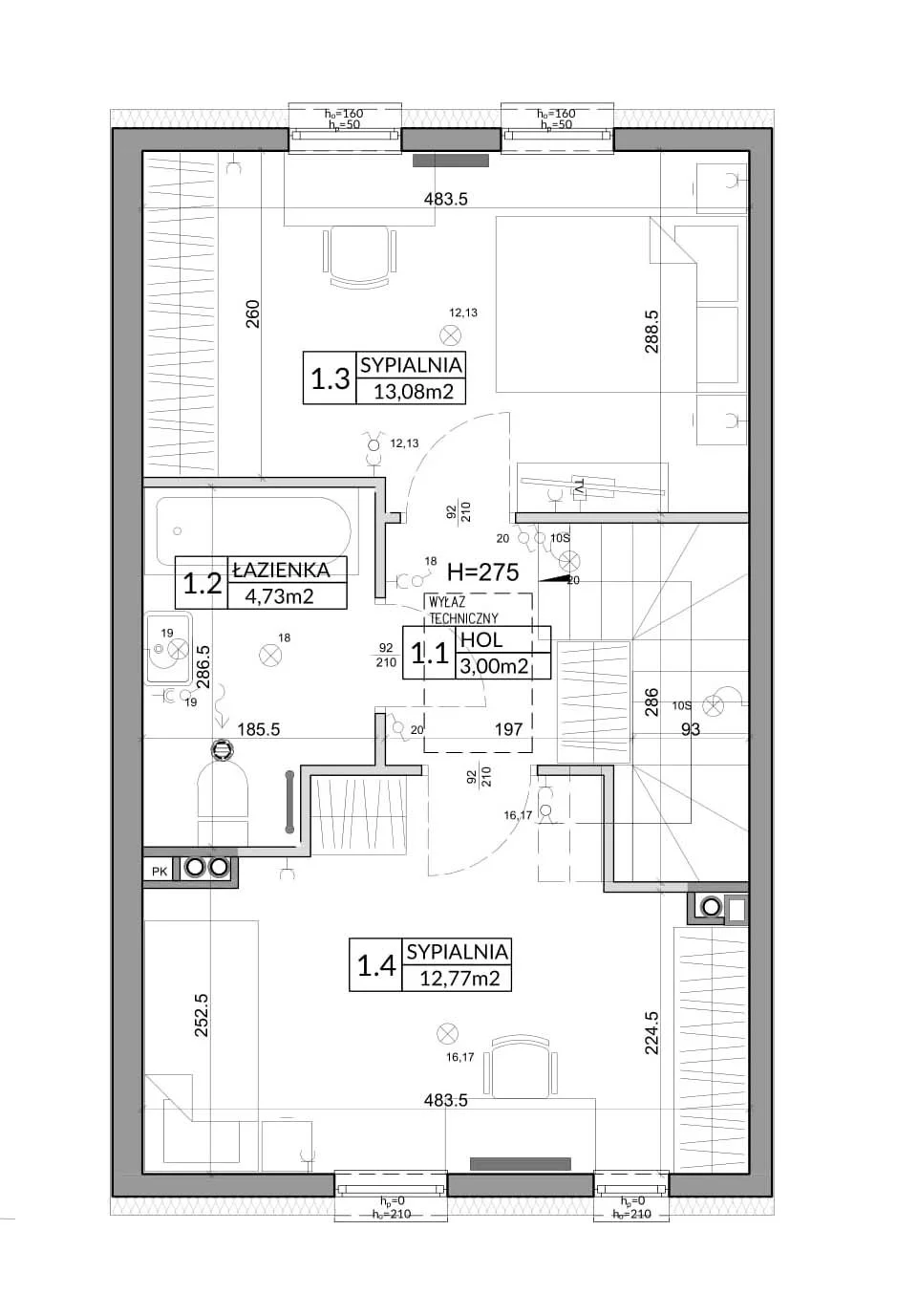 Dom 72,90 m², oferta nr 22A, Nova Magdalenka 6, Słomin, ul. Janczewicka