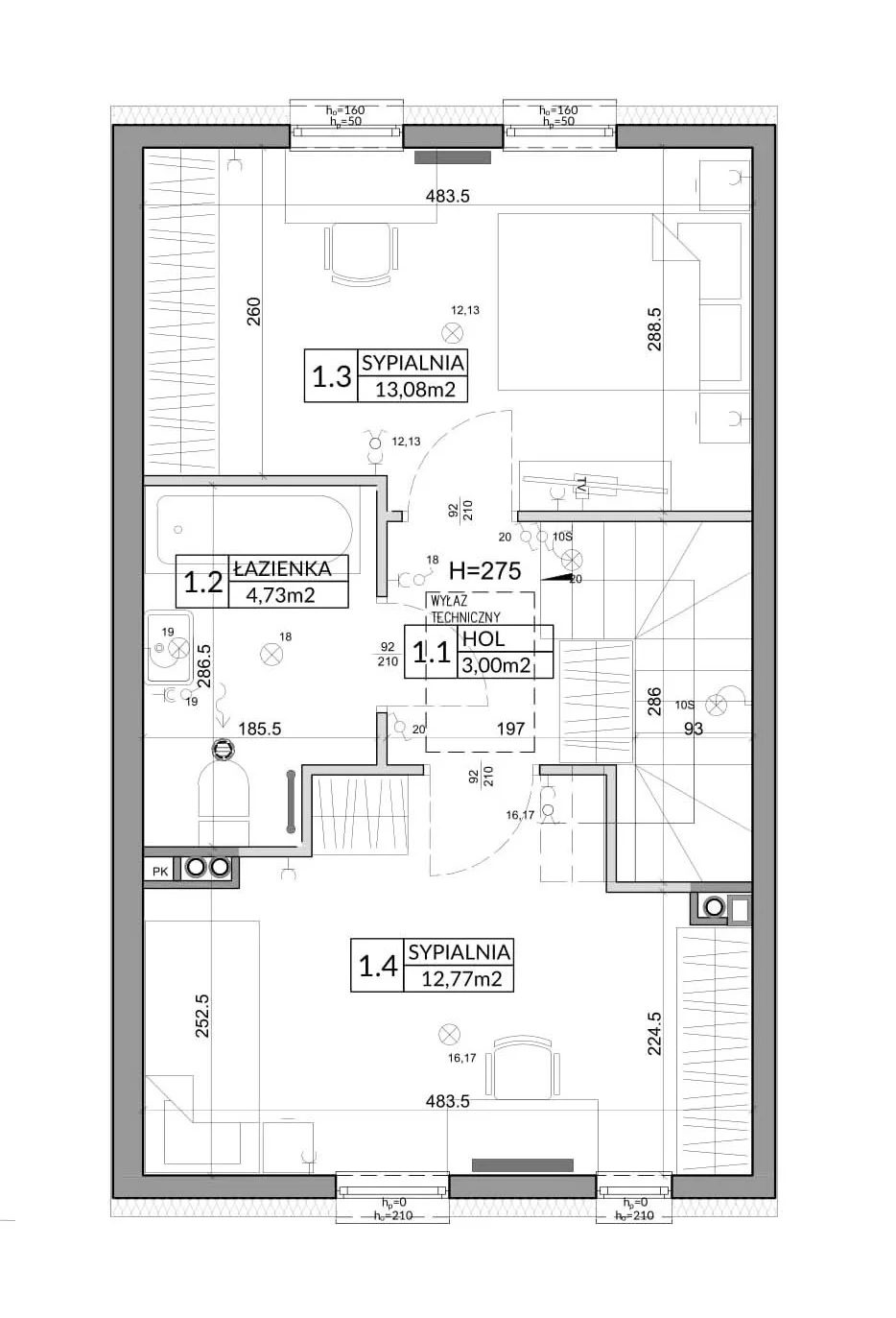 Dom 72,90 m², oferta nr 26A, Nova Magdalenka 6, Słomin, ul. Janczewicka