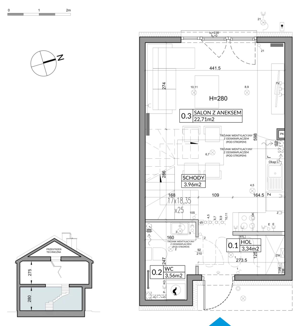 Dom 65,83 m², oferta nr 3B, Nova Magdalenka 7, Słomin, ul. Janczewicka