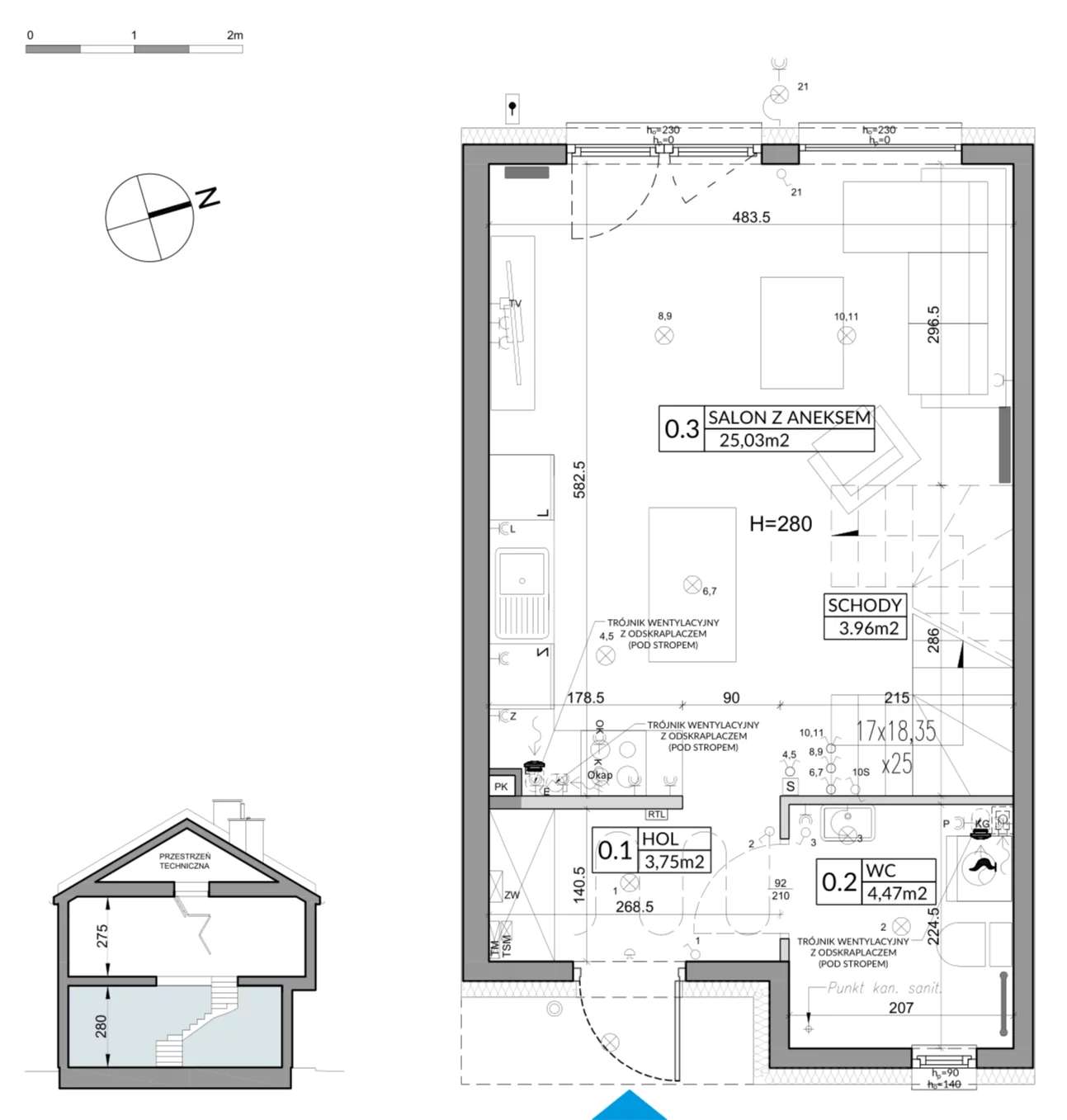 Dom 72,90 m², oferta nr 4A, Nova Magdalenka 7, Słomin, ul. Janczewicka