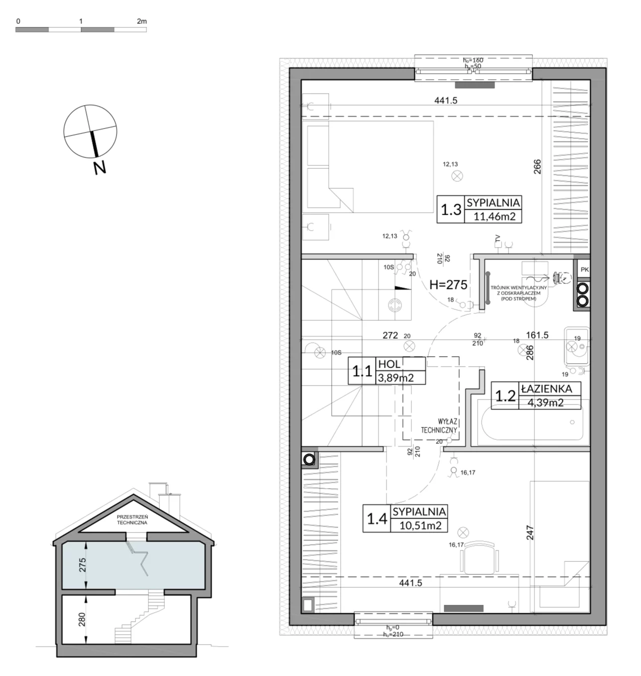 Dom 65,83 m², oferta nr 10B, Nova Magdalenka 7, Słomin, ul. Janczewicka