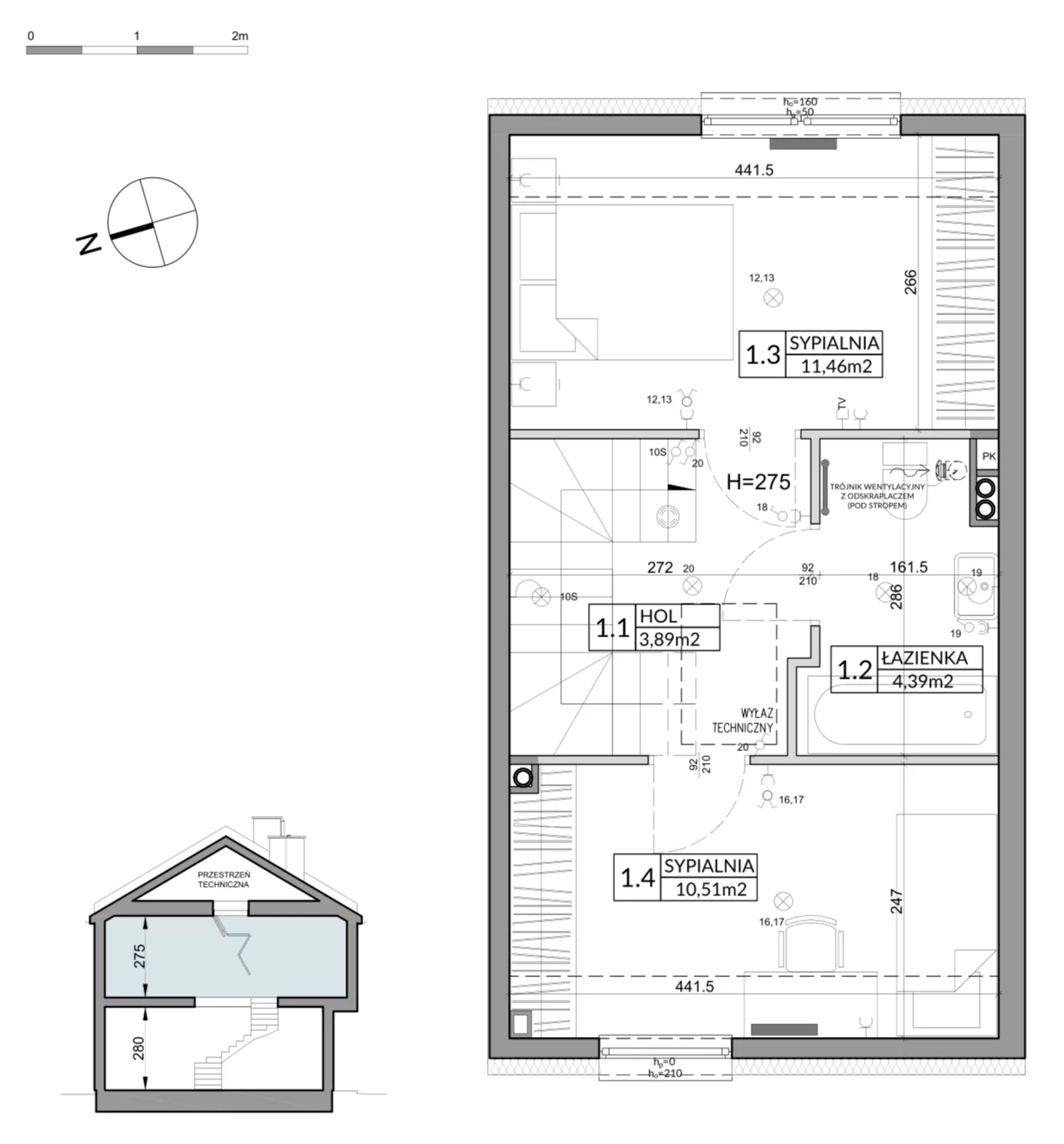 Dom 65,83 m², oferta nr 13B, Nova Magdalenka 7, Słomin, ul. Janczewicka