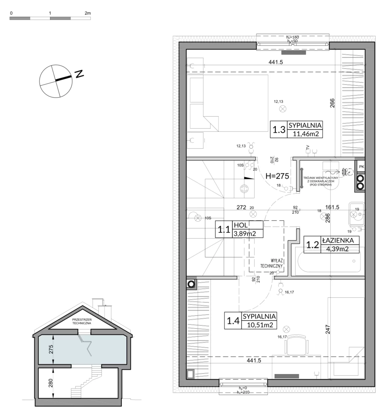 Dom 65,83 m², oferta nr 18B, Nova Magdalenka 7, Słomin, ul. Janczewicka