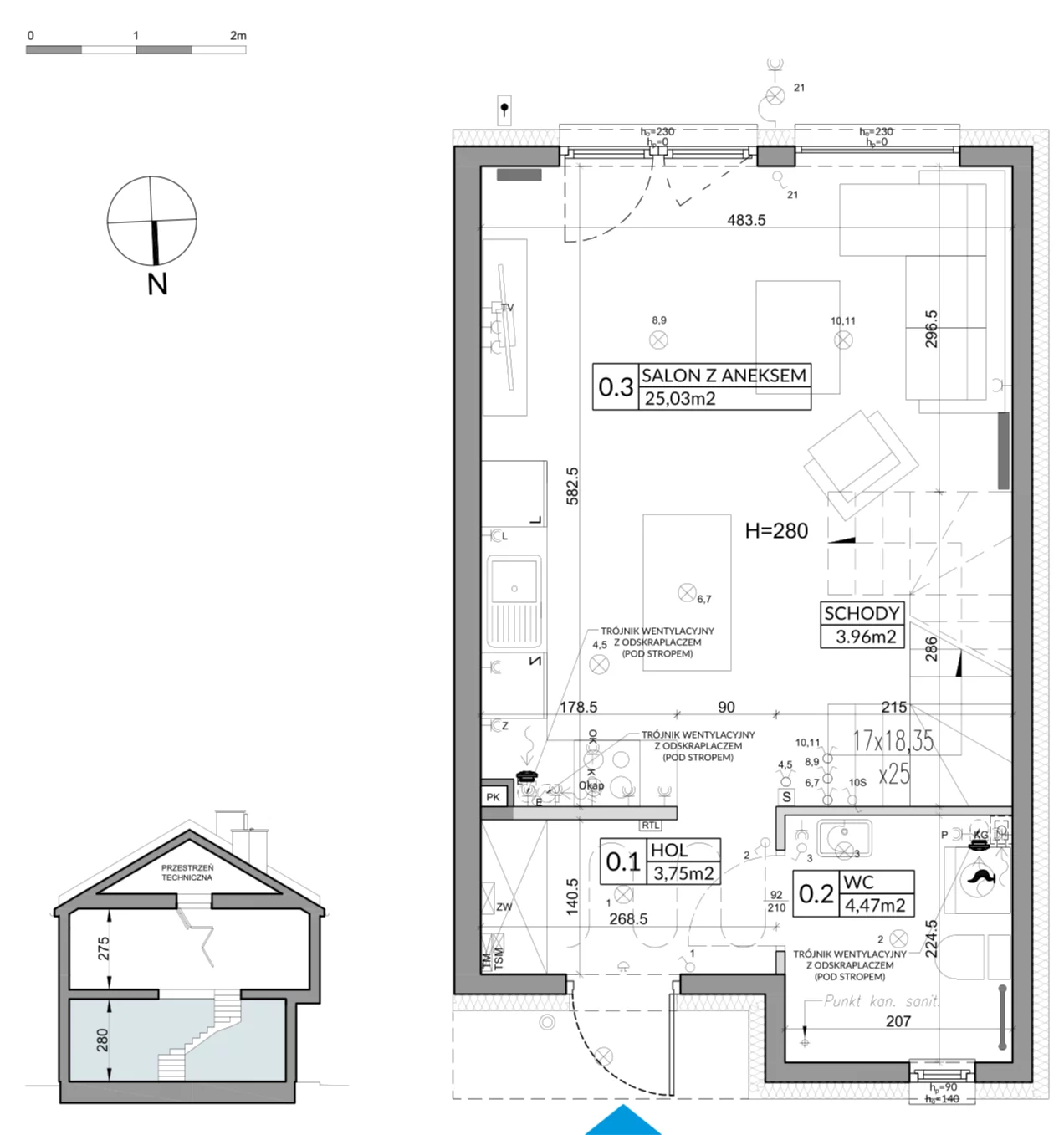 Dom 72,90 m², oferta nr 19A, Nova Magdalenka 7, Słomin, ul. Janczewicka