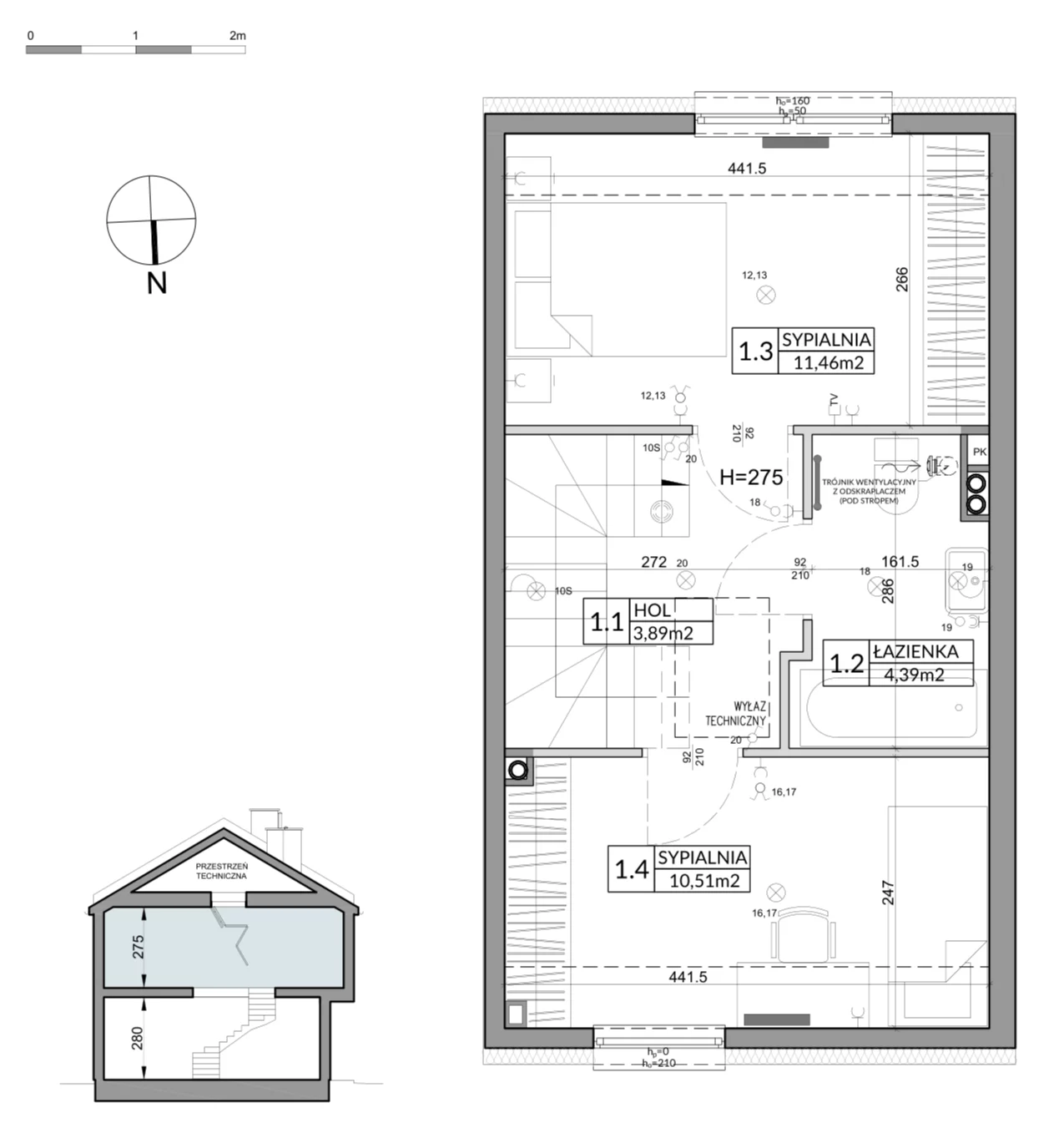 Dom 65,83 m², oferta nr 20B, Nova Magdalenka 7, Słomin, ul. Janczewicka