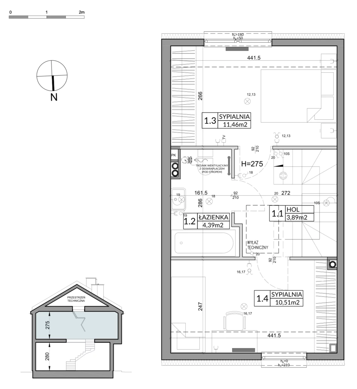 Dom 65,83 m², oferta nr 21A, Nova Magdalenka 7, Słomin, ul. Janczewicka