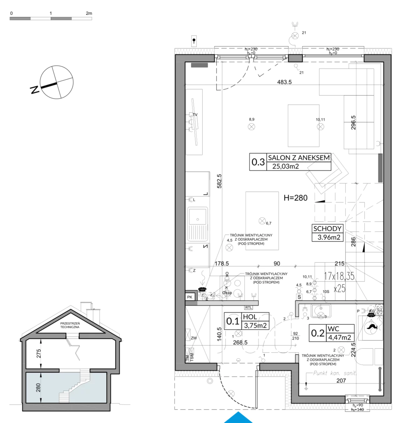 Dom 72,90 m², oferta nr 26A, Nova Magdalenka 7, Słomin, ul. Janczewicka
