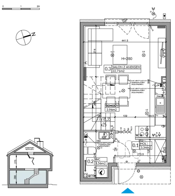 Dom 65,83 m², oferta nr 33B, Nova Magdalenka 7, Słomin, ul. Janczewicka