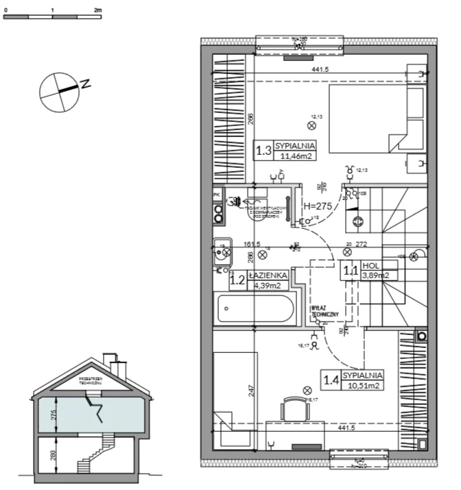 Dom 65,83 m², oferta nr 35A, Nova Magdalenka 7, Słomin, ul. Janczewicka