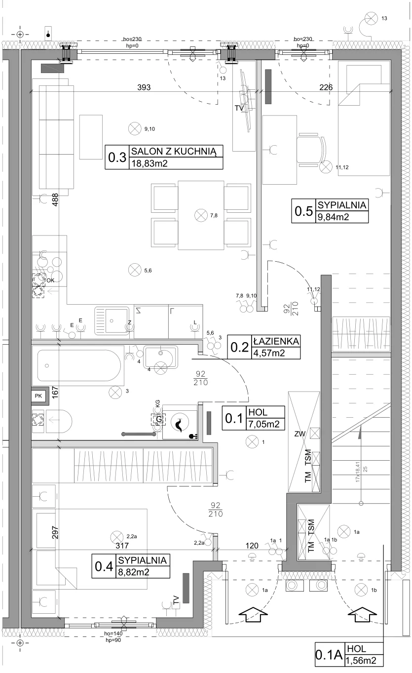 Mieszkanie 51,15 m², parter, oferta nr 19, Boska Ksawerowska, Łódź, Górna, ul. Pabianicka