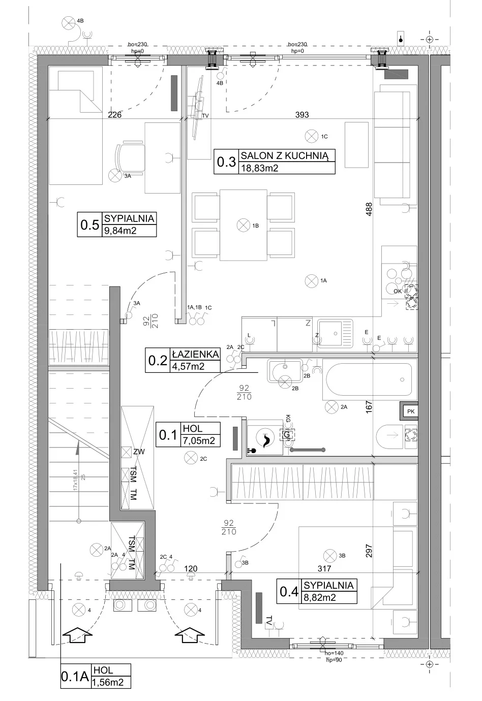 Mieszkanie 51,15 m², parter, oferta nr 49, Boska Ksawerowska, Łódź, Górna, ul. Pabianicka