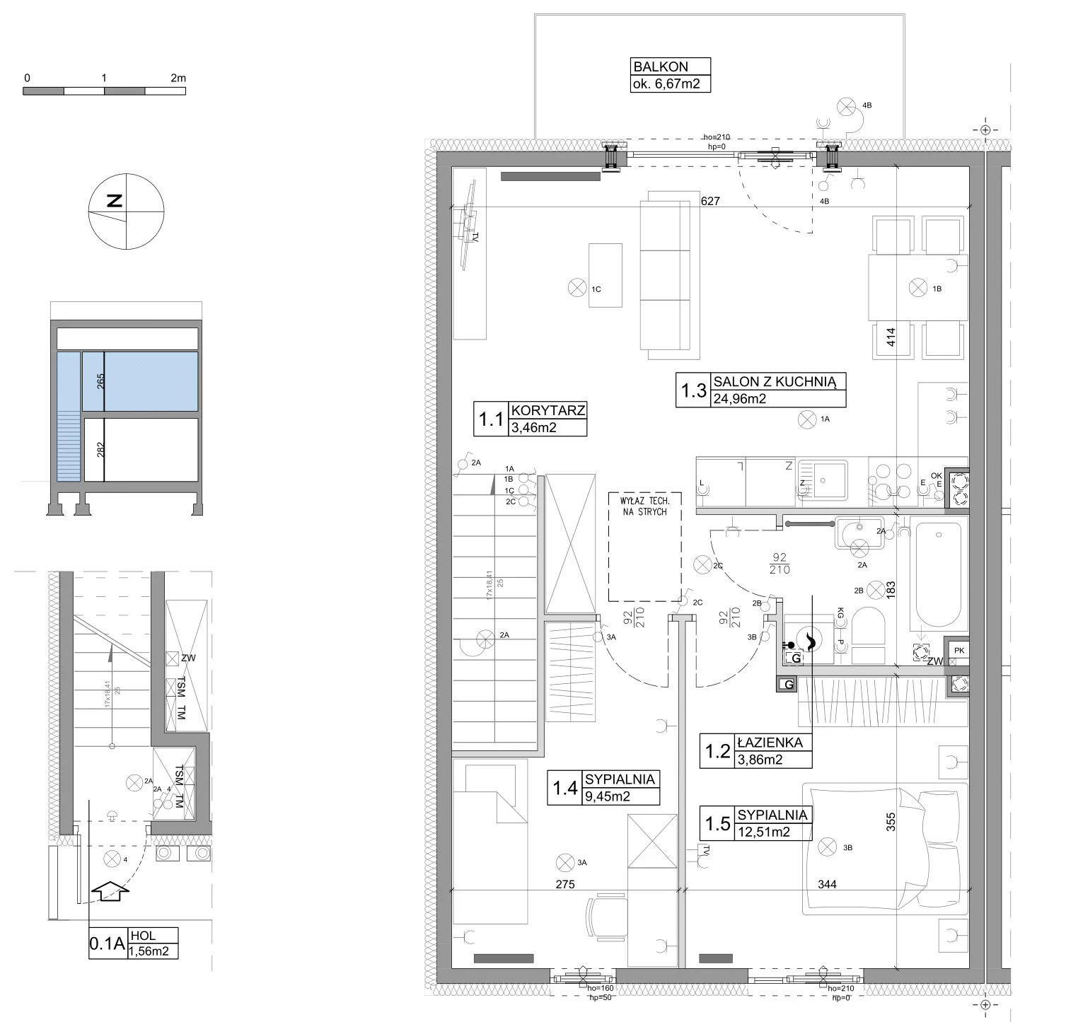 Mieszkanie 61,95 m², piętro 1, oferta nr 50, Boska Ksawerowska, Łódź, Górna, ul. Pabianicka