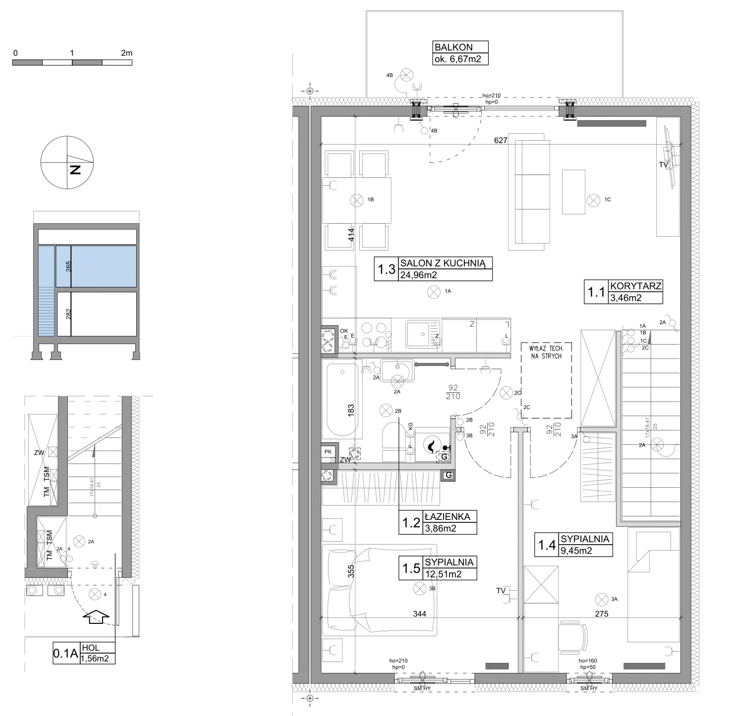 Mieszkanie 61,95 m², piętro 1, oferta nr 54, Boska Ksawerowska, Łódź, Górna, ul. Pabianicka