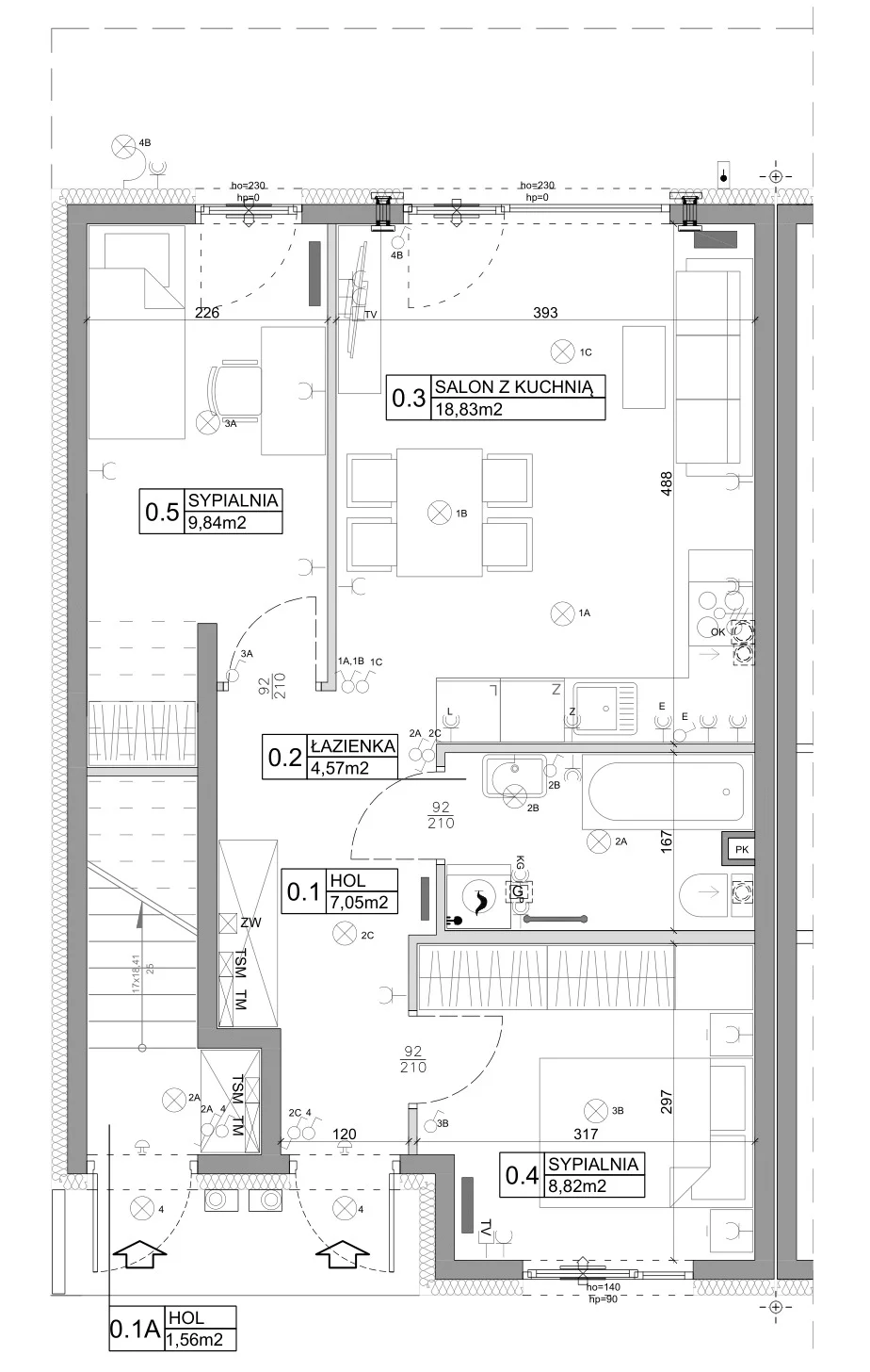 Mieszkanie 51,15 m², parter, oferta nr 55, Boska Ksawerowska, Łódź, Górna, ul. Pabianicka