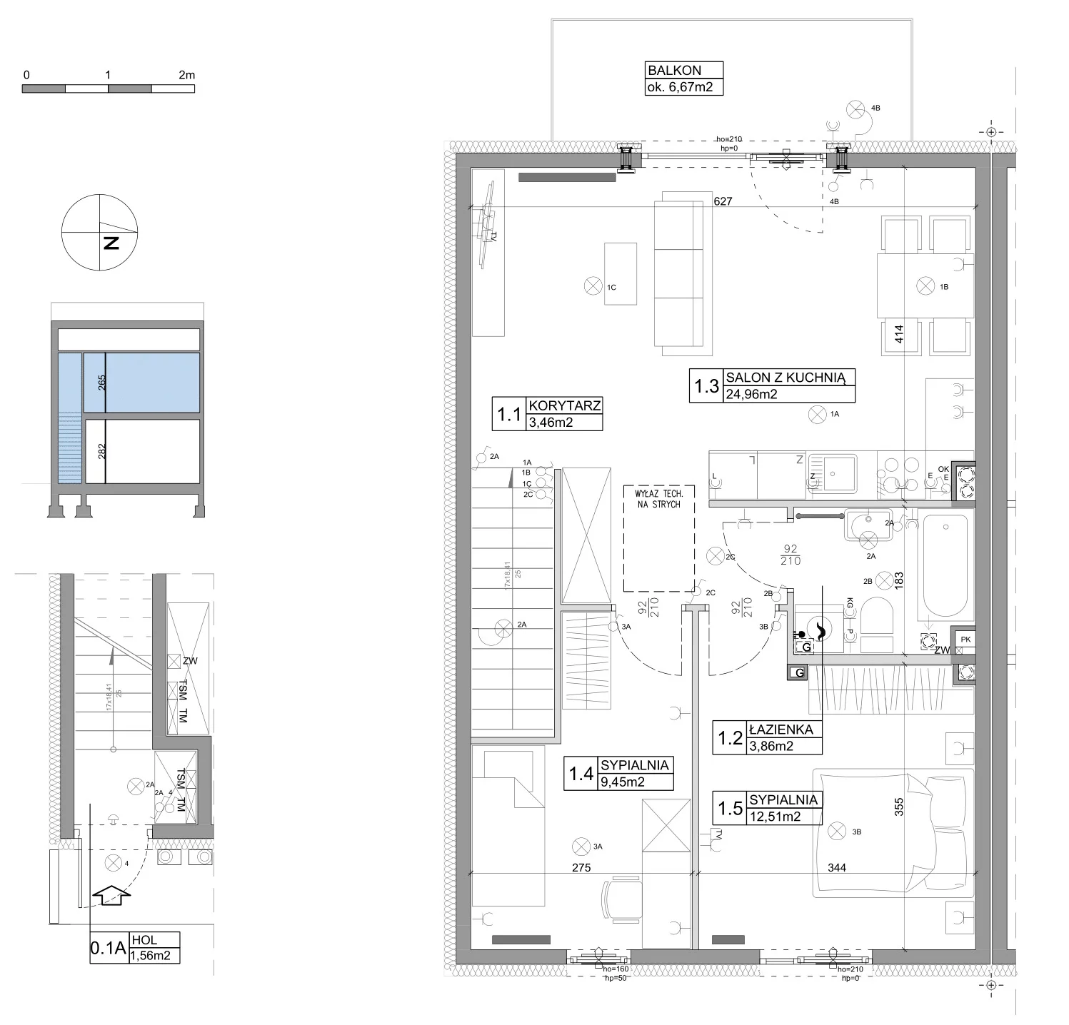 Mieszkanie 61,95 m², piętro 1, oferta nr 56, Boska Ksawerowska, Łódź, Górna, ul. Pabianicka