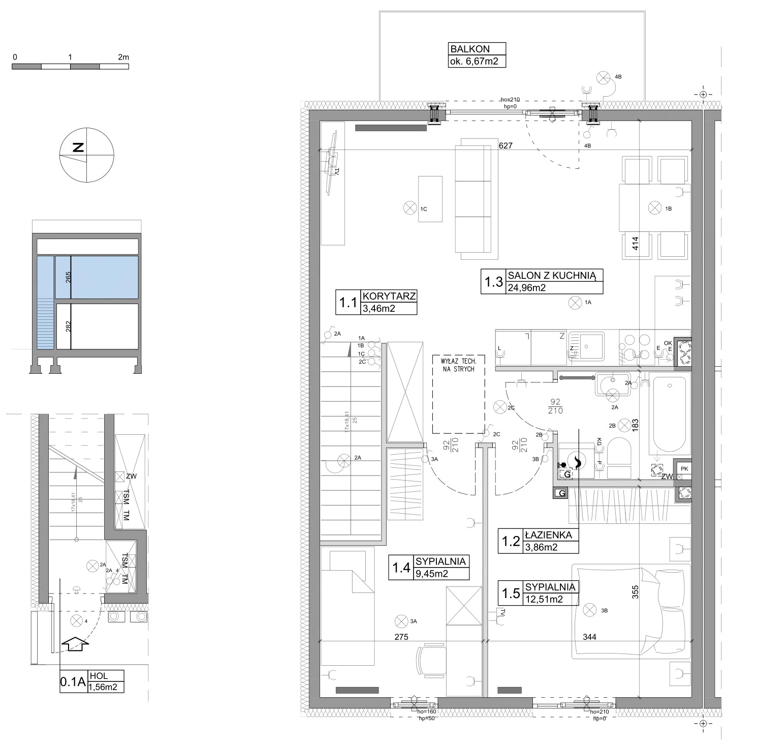 Mieszkanie 61,95 m², piętro 1, oferta nr 58, Boska Ksawerowska, Łódź, Górna, ul. Pabianicka