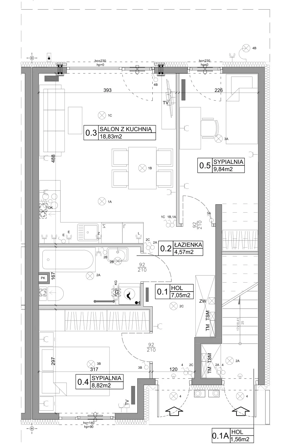 Mieszkanie 51,15 m², parter, oferta nr 61, Boska Ksawerowska, Łódź, Górna, ul. Pabianicka