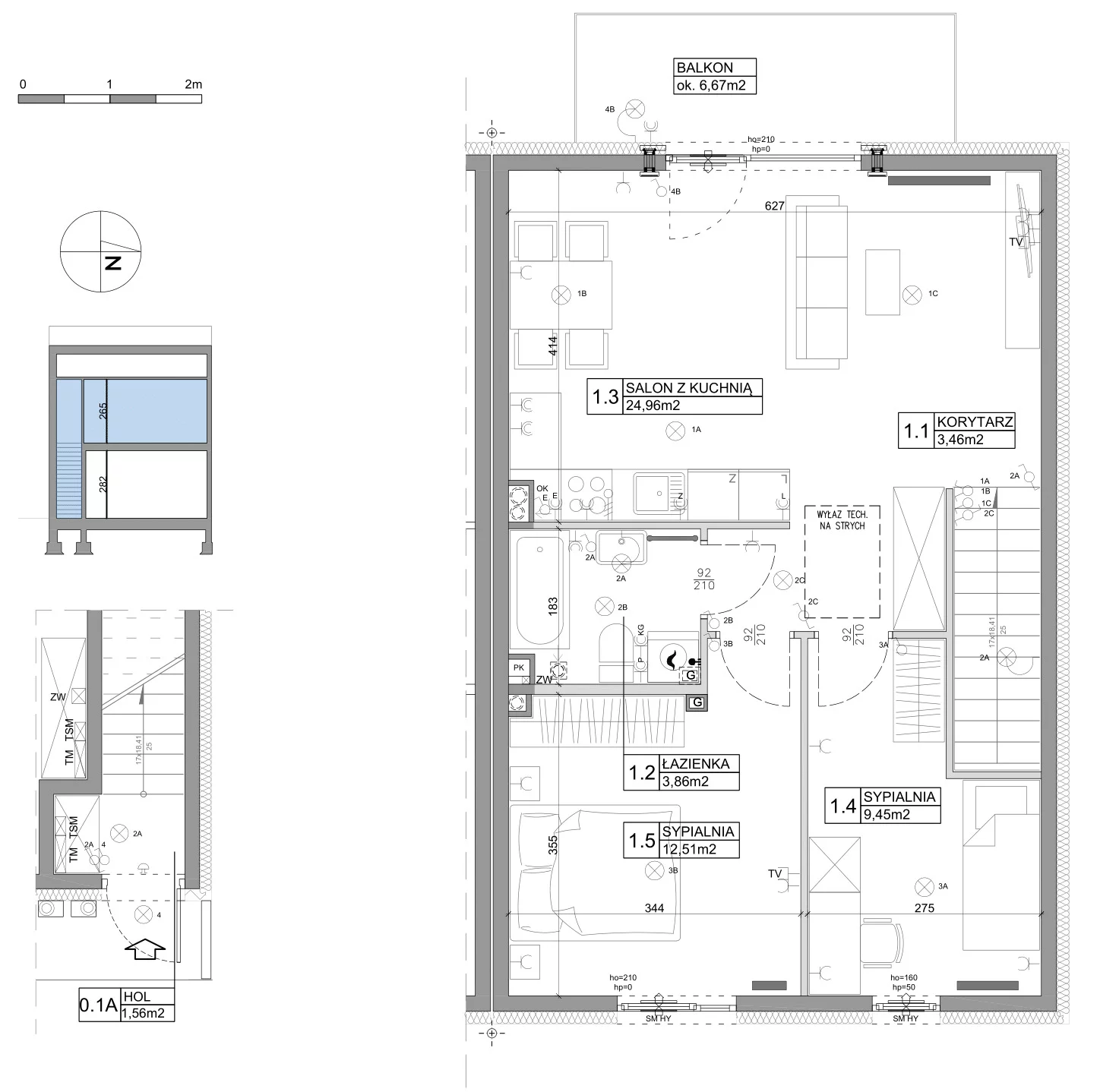 Mieszkanie 61,95 m², piętro 1, oferta nr 62, Boska Ksawerowska, Łódź, Górna, ul. Pabianicka