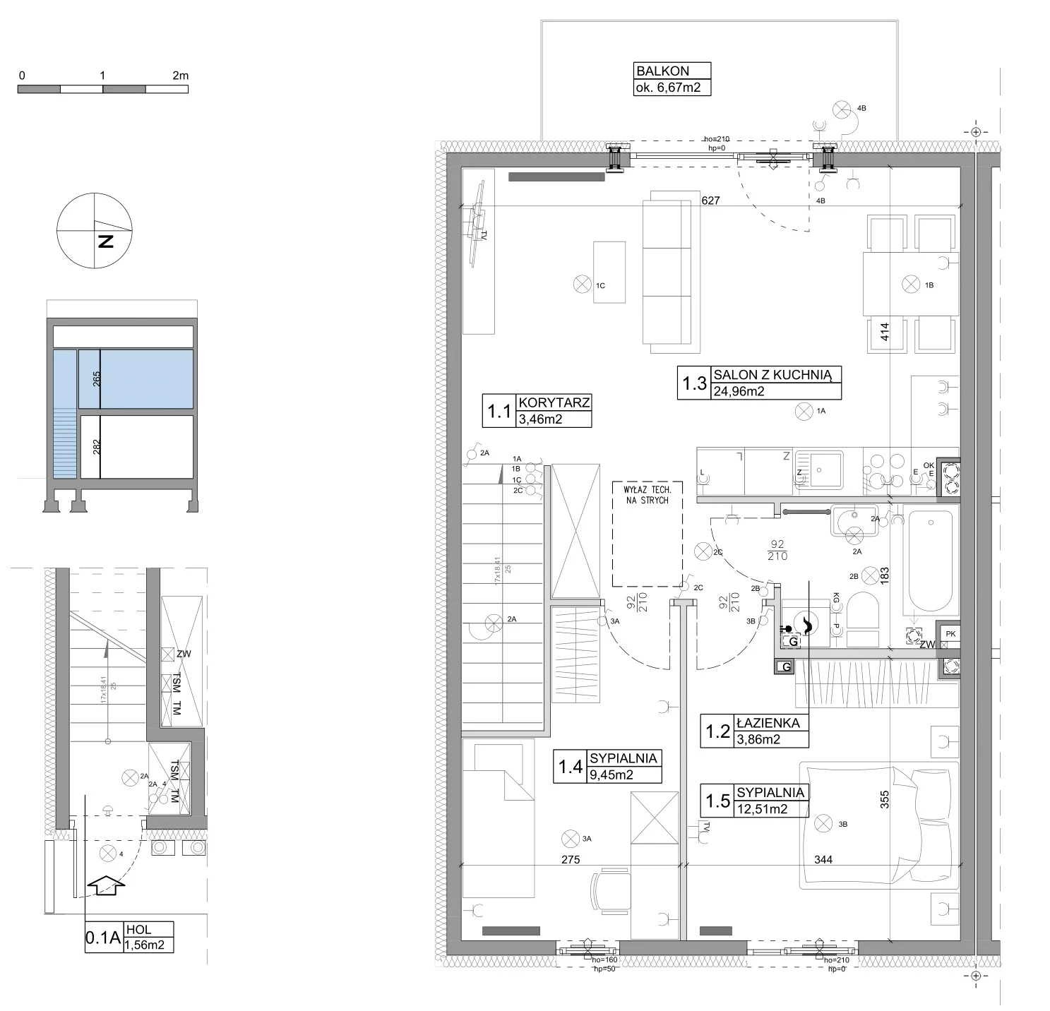 Mieszkanie 61,95 m², piętro 1, oferta nr 64, Boska Ksawerowska, Łódź, Górna, ul. Pabianicka