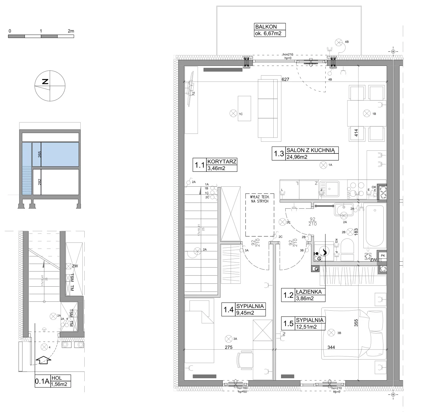 Mieszkanie 61,95 m², piętro 1, oferta nr 66, Boska Ksawerowska, Łódź, Górna, ul. Pabianicka