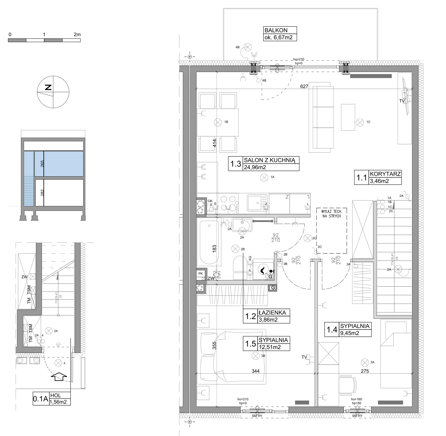 Mieszkanie 61,95 m², piętro 1, oferta nr 68, Boska Ksawerowska, Łódź, Górna, ul. Pabianicka