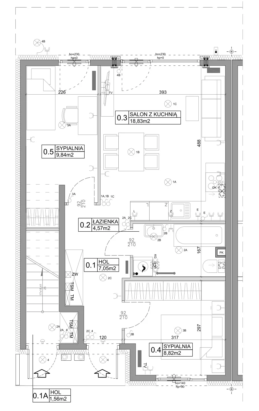 Mieszkanie 51,15 m², parter, oferta nr 71, Boska Ksawerowska, Łódź, Górna, ul. Pabianicka