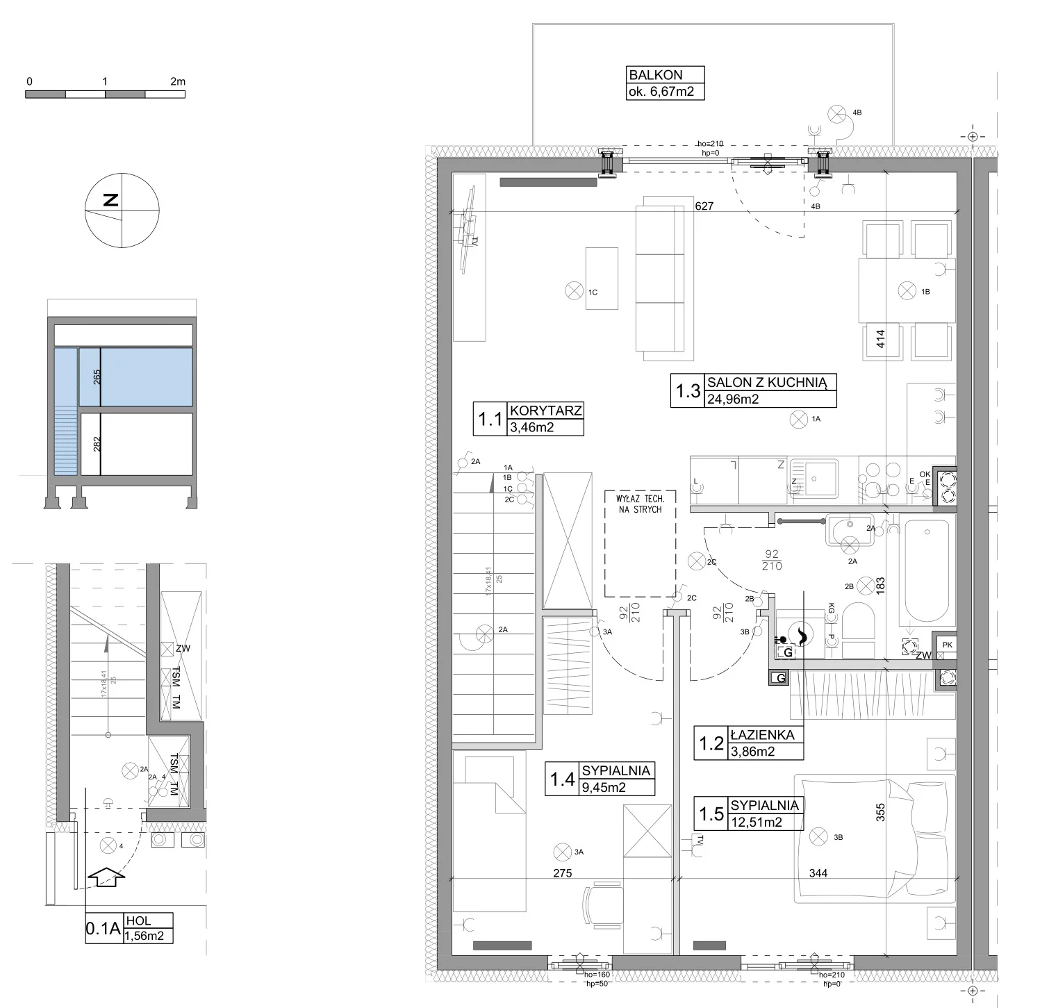 Mieszkanie 61,95 m², piętro 1, oferta nr 74, Boska Ksawerowska, Łódź, Górna, ul. Pabianicka