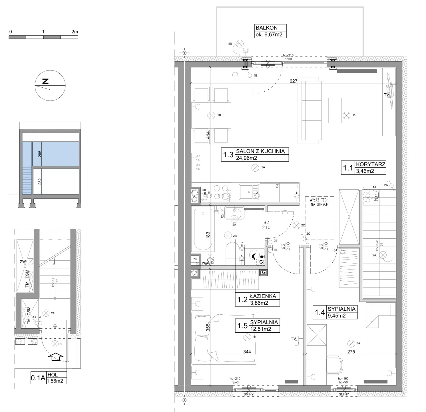 Mieszkanie 61,95 m², piętro 1, oferta nr 76, Boska Ksawerowska, Łódź, Górna, ul. Pabianicka