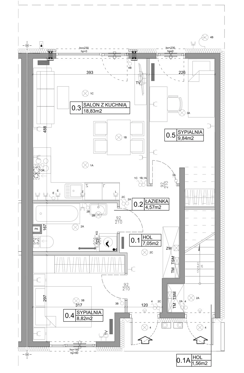 Mieszkanie 51,15 m², parter, oferta nr 77, Boska Ksawerowska, Łódź, Górna, ul. Pabianicka