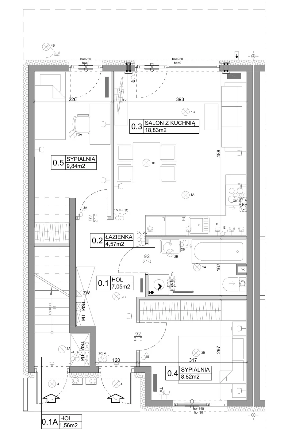 Mieszkanie 51,15 m², parter, oferta nr 79, Boska Ksawerowska, Łódź, Górna, ul. Pabianicka