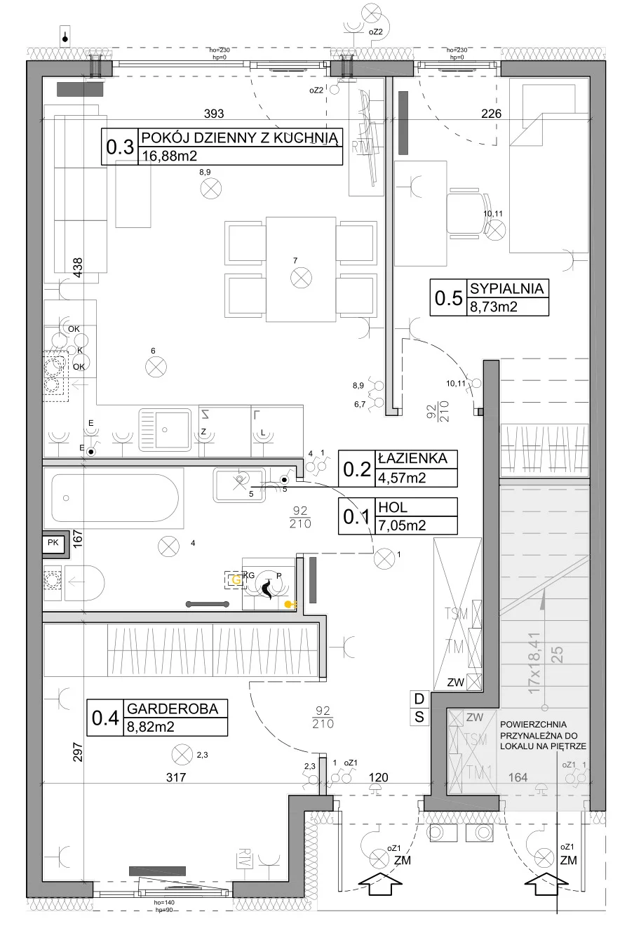 3 pokoje, mieszkanie 48,03 m², parter, oferta nr 15, Manufaktura Marki 2, Marki, ul. Stawowa