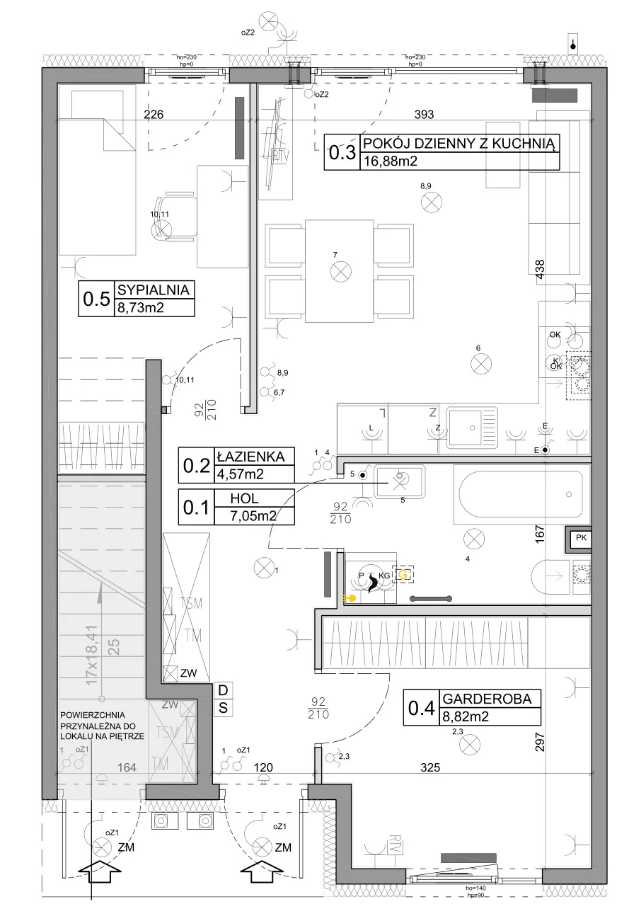 3 pokoje, mieszkanie 48,03 m², parter, oferta nr 25, Manufaktura Marki 2, Marki, ul. Stawowa