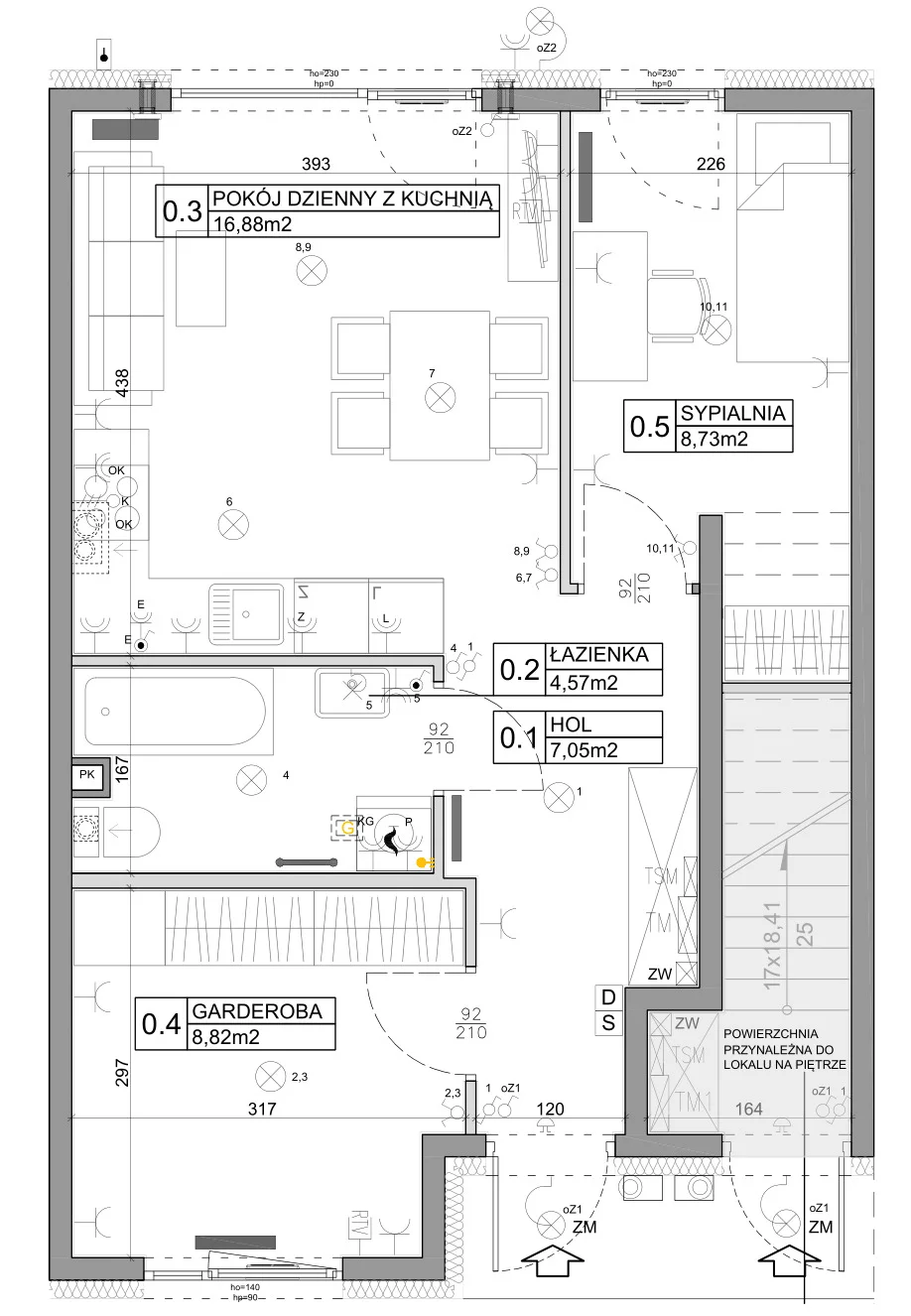 3 pokoje, mieszkanie 48,03 m², parter, oferta nr 27, Manufaktura Marki 2, Marki, ul. Stawowa