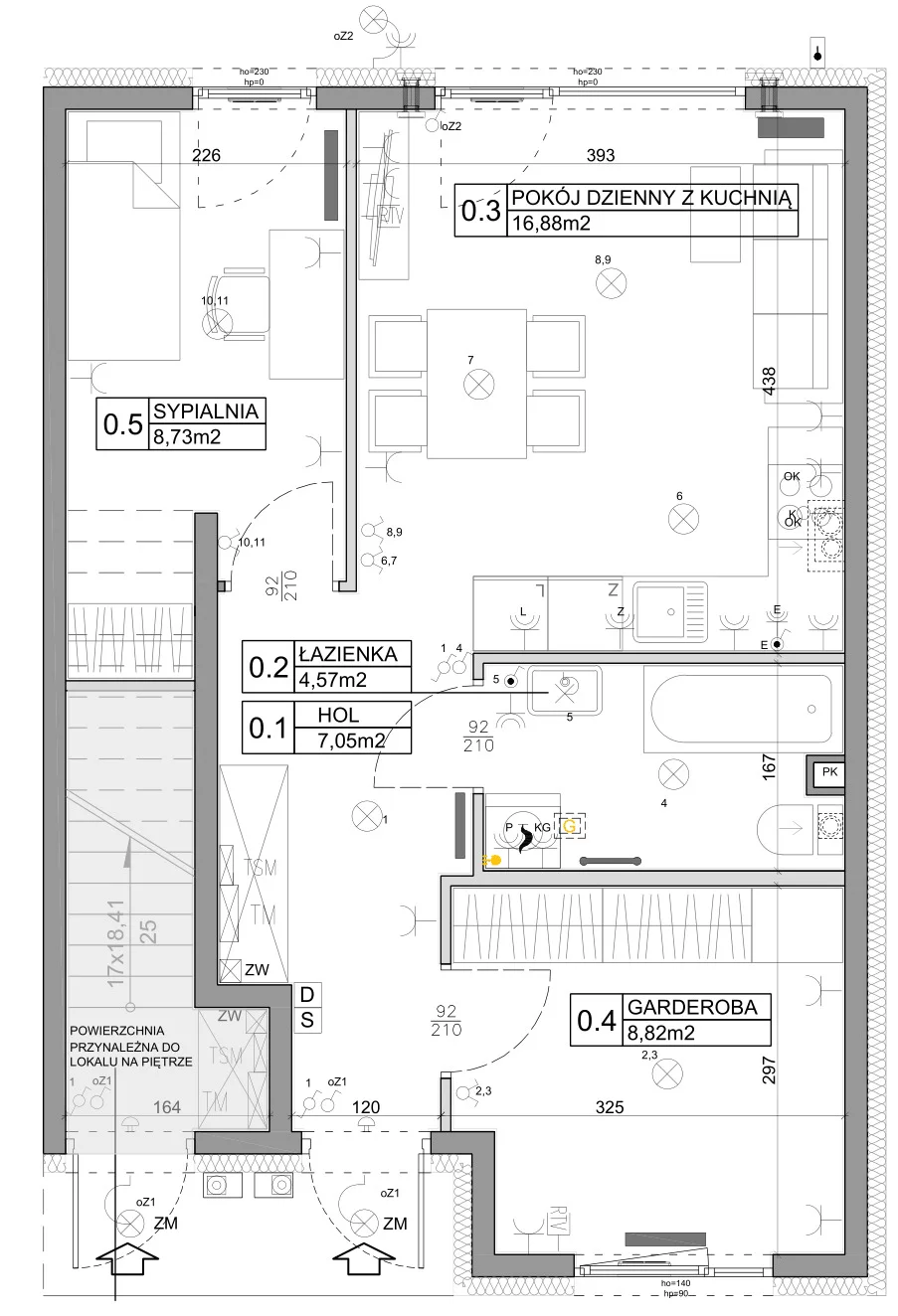 3 pokoje, mieszkanie 48,03 m², parter, oferta nr 45, Manufaktura Marki 2, Marki, ul. Stawowa