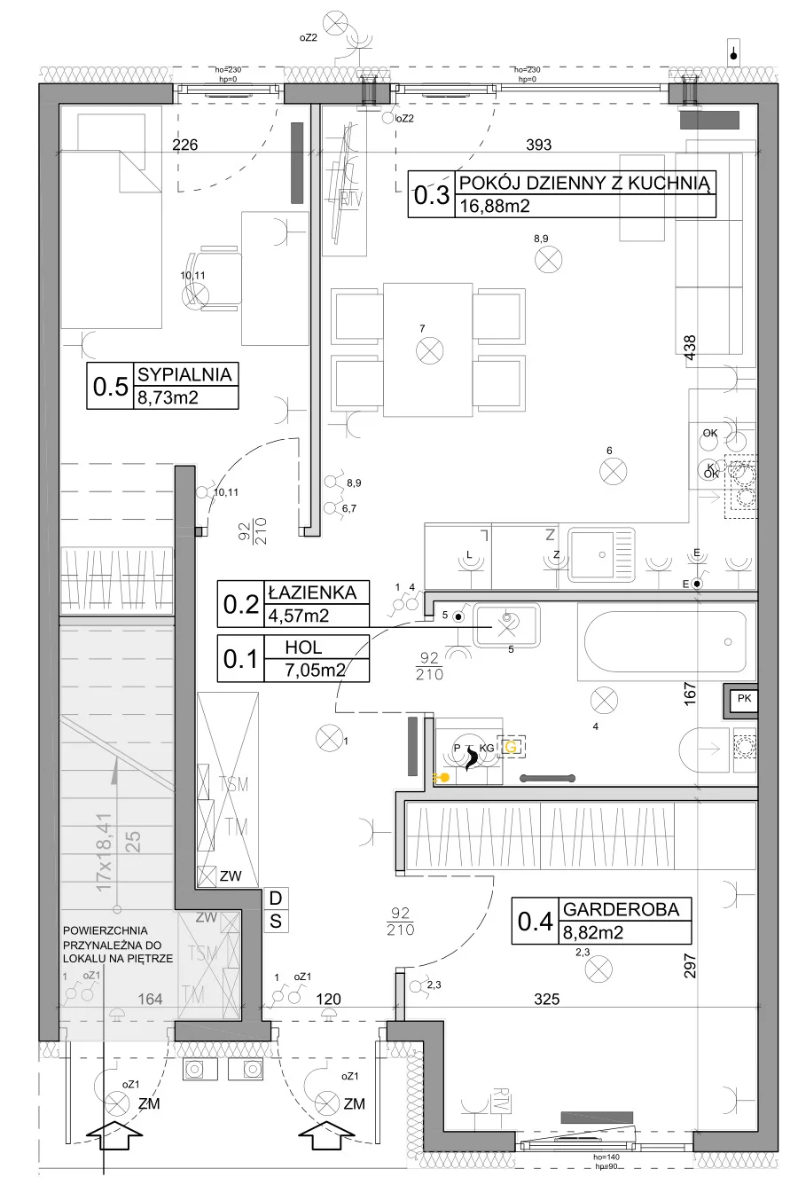 3 pokoje, mieszkanie 48,03 m², parter, oferta nr 49, Manufaktura Marki 2, Marki, ul. Stawowa