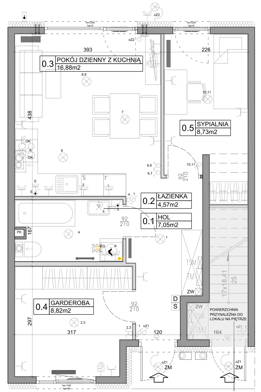 3 pokoje, mieszkanie 48,03 m², parter, oferta nr 51, Manufaktura Marki 2, Marki, ul. Stawowa