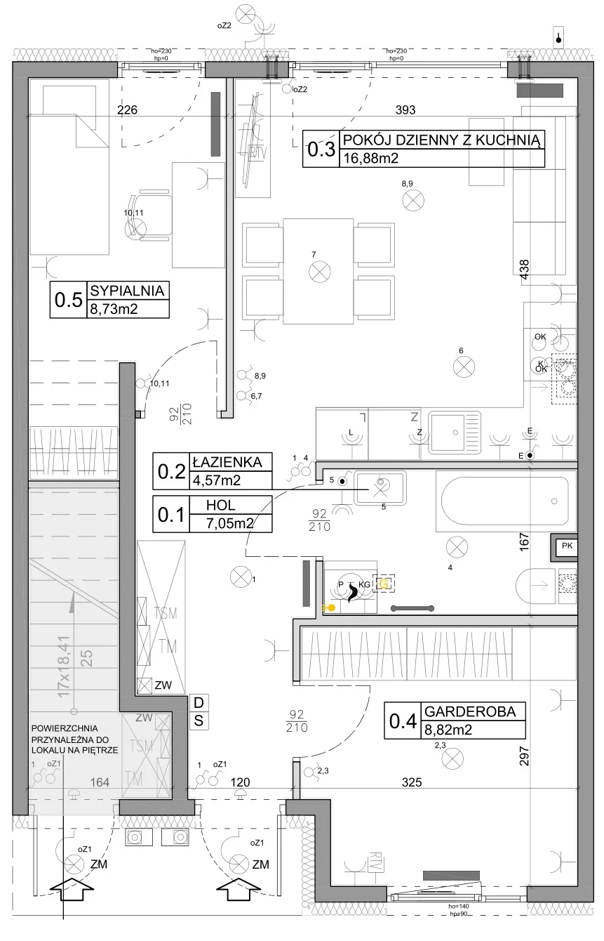 3 pokoje, mieszkanie 48,03 m², parter, oferta nr 53, Manufaktura Marki 2, Marki, ul. Stawowa