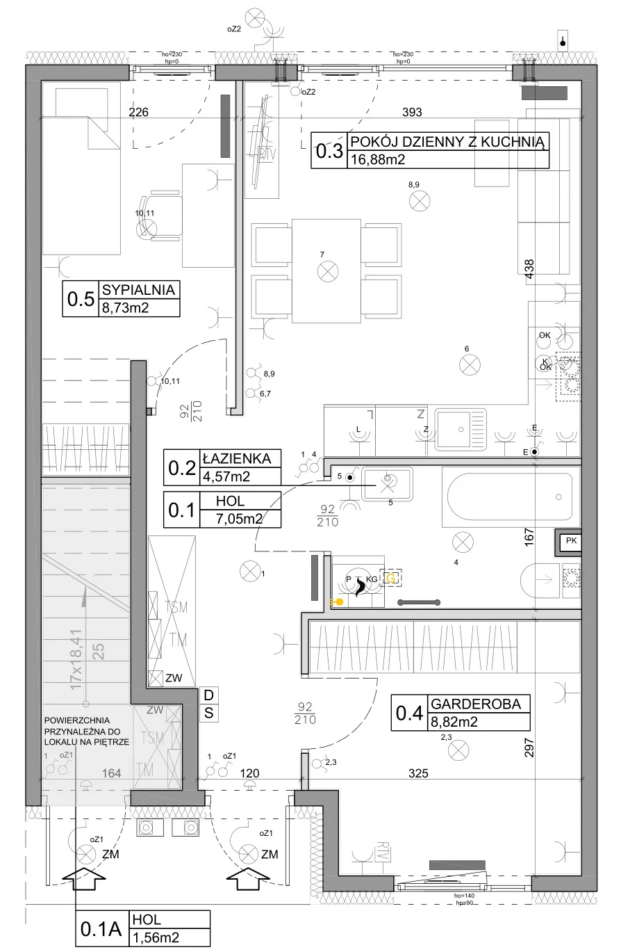 3 pokoje, mieszkanie 48,03 m², parter, oferta nr 57, Manufaktura Marki 2, Marki, ul. Stawowa