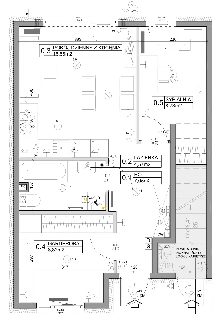 3 pokoje, mieszkanie 48,03 m², parter, oferta nr 61, Manufaktura Marki 2, Marki, ul. Stawowa