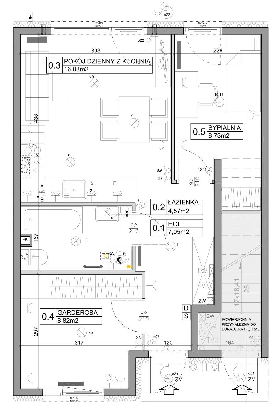 3 pokoje, mieszkanie 48,03 m², parter, oferta nr 69, Manufaktura Marki 2, Marki, ul. Stawowa