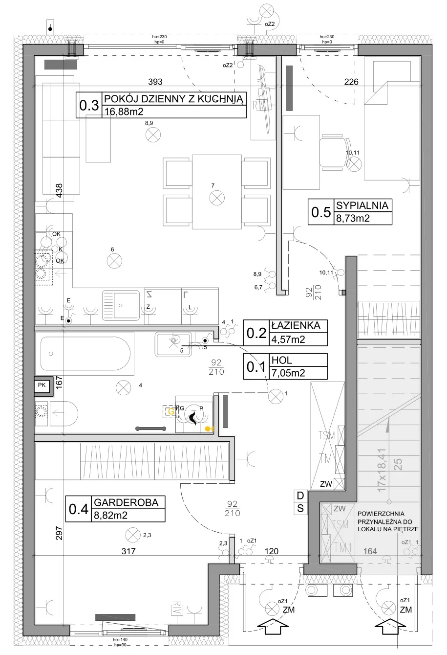 3 pokoje, mieszkanie 48,03 m², parter, oferta nr 73, Manufaktura Marki 2, Marki, ul. Stawowa