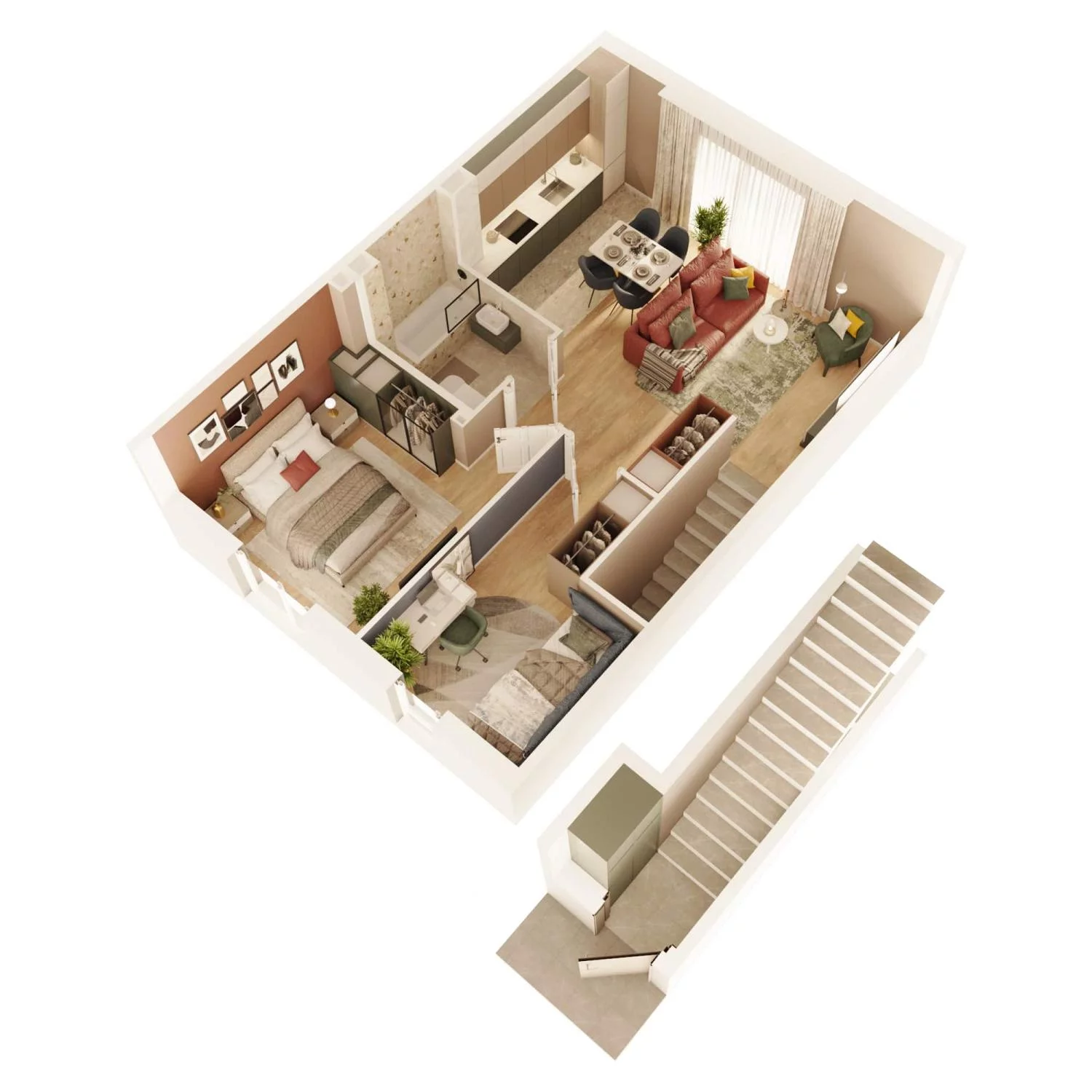 3 pokoje, mieszkanie 58,82 m², piętro 1, oferta nr 82, Manufaktura Marki 2, Marki, ul. Stawowa