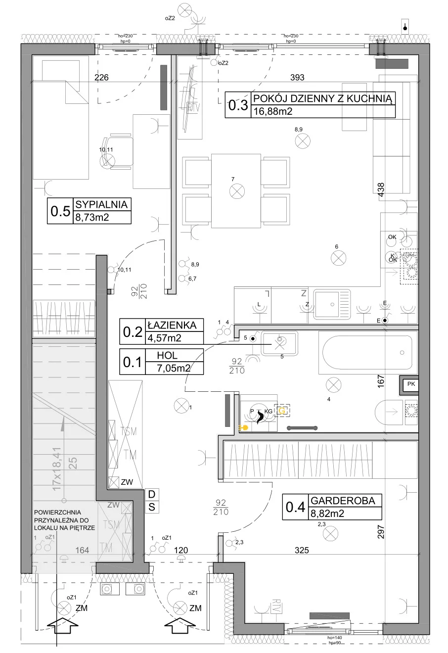 3 pokoje, mieszkanie 48,03 m², parter, oferta nr 83, Manufaktura Marki 2, Marki, ul. Stawowa