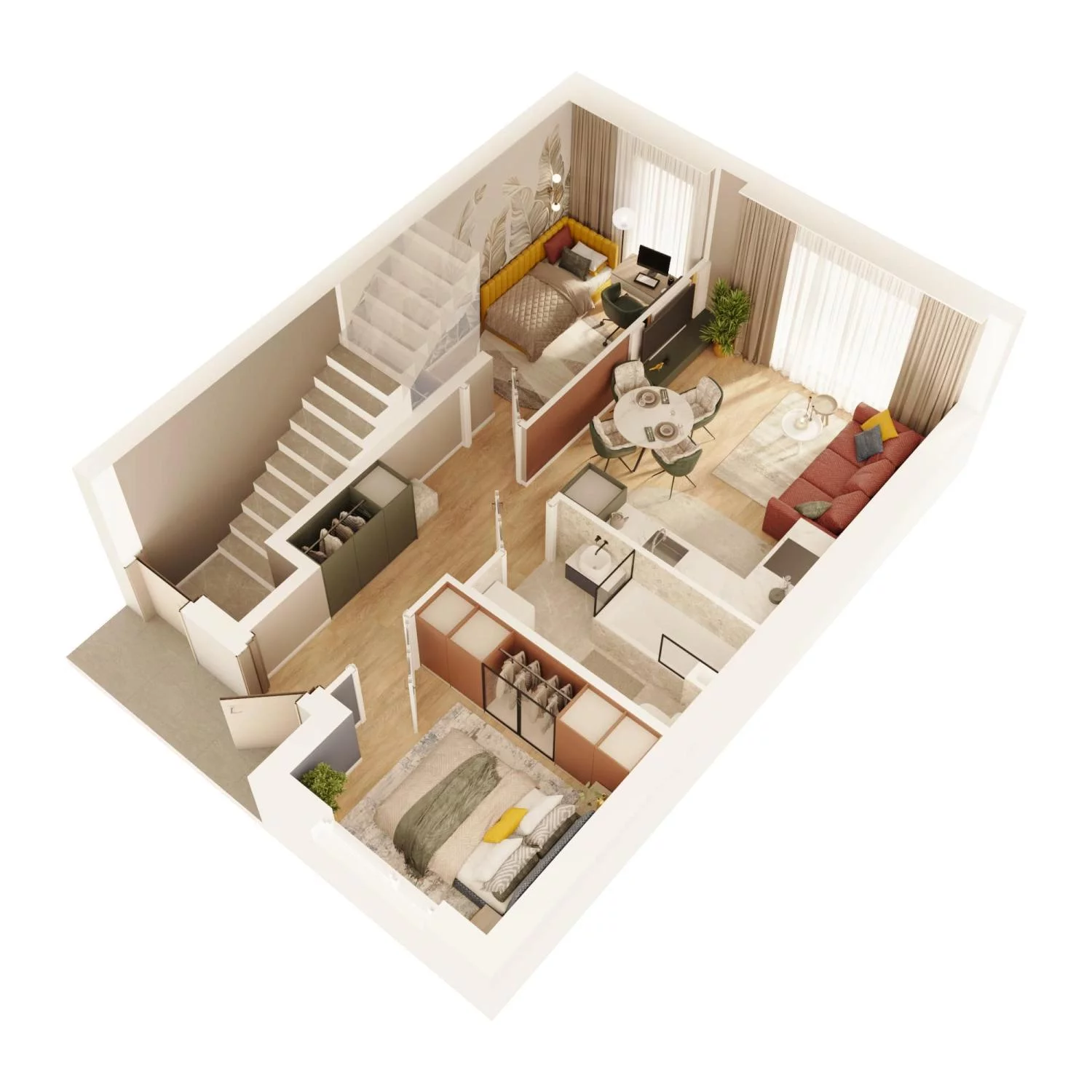 3 pokoje, mieszkanie 48,03 m², parter, oferta nr 83, Manufaktura Marki 2, Marki, ul. Stawowa